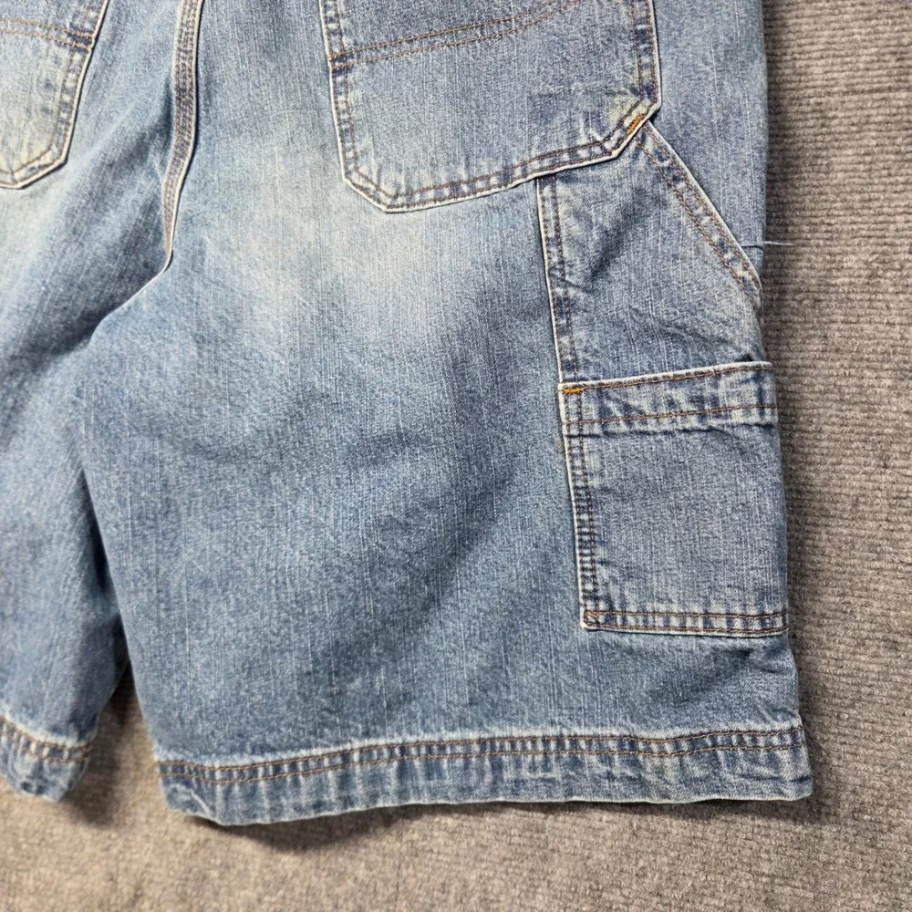 Faded Glory Mens Denim Carpenter Shorts Blue Size 40 Workwear Utility PFG-3970